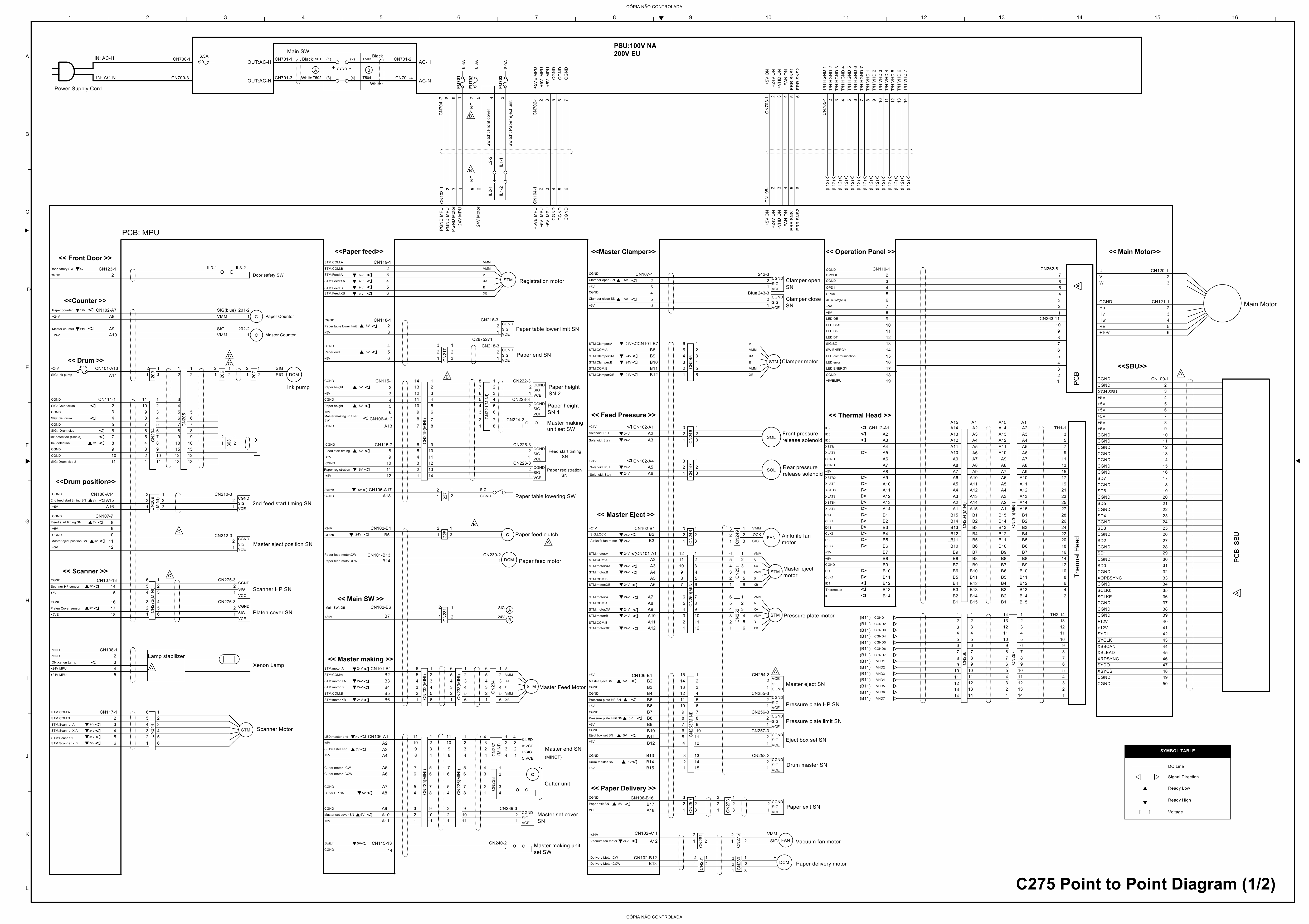 RICOH Aficio DX-3343 3443 C275 Circuit Diagram-1